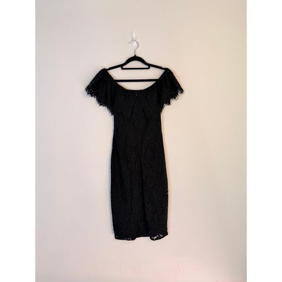 J.Crew Black Lace Off-the-Shoulder Cocktail Dress XXS - Picture 4 of 8